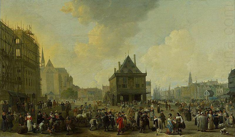 Johannes Lingelbach Dam Square with the New Town Hall under Construction china oil painting image